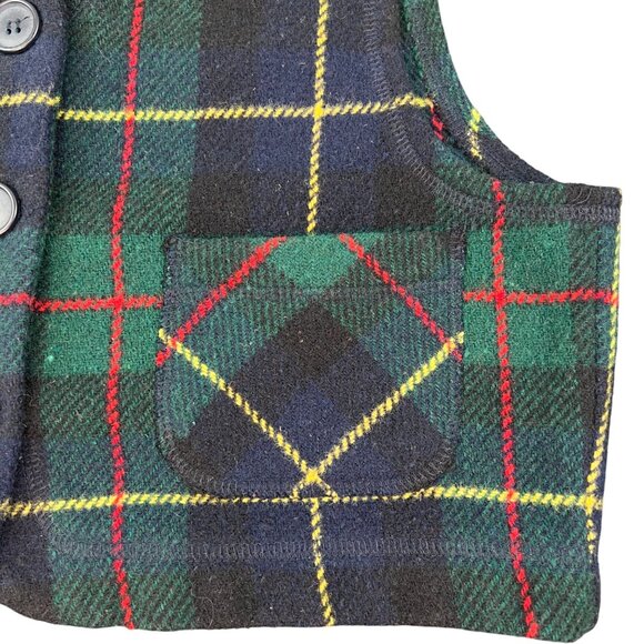 Vintage Karen Kane women’s Plaid Wool-Blend Vest Sz Medium Y2K Old Money Preppy - Picture 2 of 9